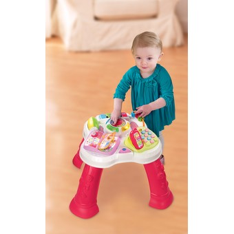 vtech play and learn activity table pink