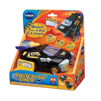 VTech Switch & Go Dinos Flare the T-Rex Kids Toy, Interactive Preschool  Dinosaur Toy that Switches Into a Car, 2-In-1 Educational Toy for Children