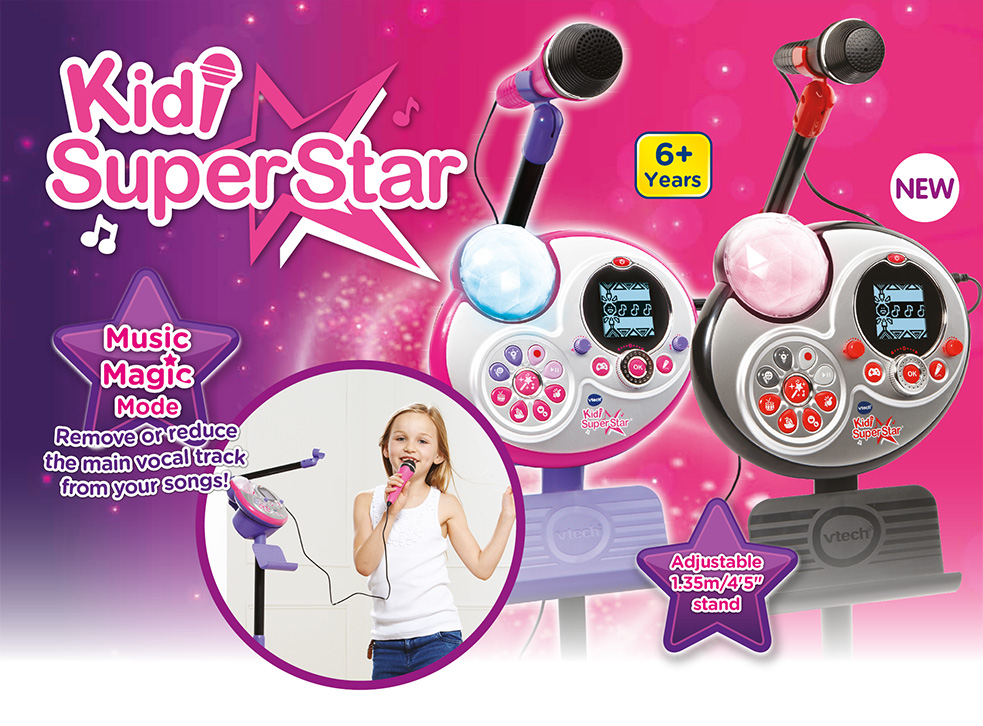 VTech Kidi Super Star Music Magic Microphone Built In Songs Voice Changer  Games